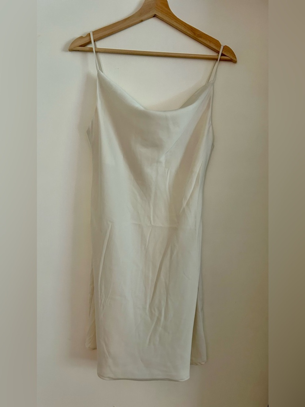 Urban Outfitters White Slip Dress with Cowl Neck